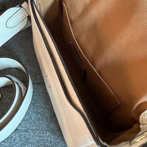 NWT! RARE! COACH Small Jes Messenger With Signature Canvas Strap In Chalk F76698 - Picture 9 of 11